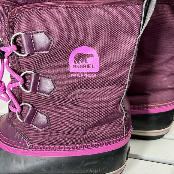 SOREL BOOTS‎ waterproof winter PURPLE  warm Yoot Pac EUC size 5 US women’s EU 37 - Picture 6 of 12
